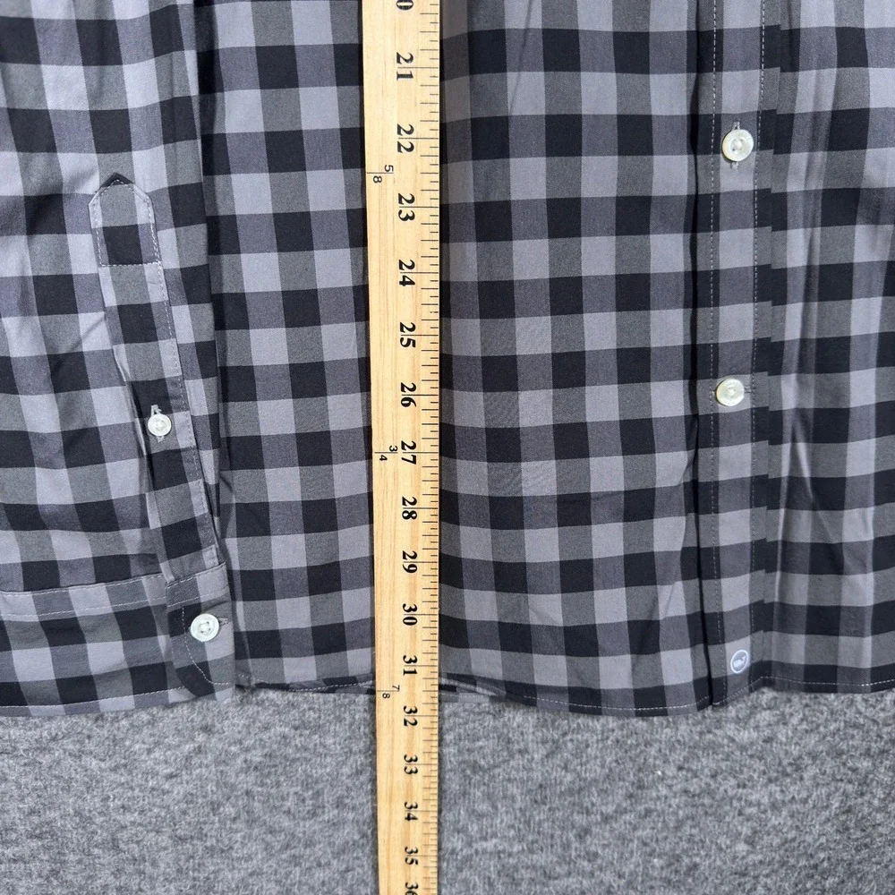 Vineyard Vines Shirt Mens XL Grey Gingham‎ OTG Performance Brrr Button Down